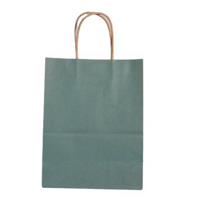 China Wholesale Recycled Cheap Price Blue Packaging Materials Paper Bag Kraft Paper Food Packaging Bag With Handle for sale