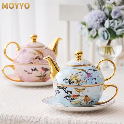 China Eco-Friendly Morden Shining And Translucent Luxury Unique Ceramic Coffee Water Cup Kettle Set for sale