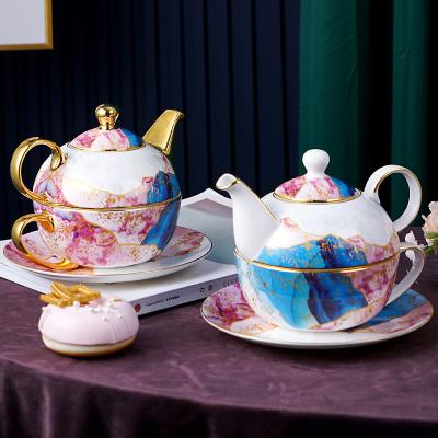 China Morden Heat Resistance Water Cups Kettle Luxury Hot Selling Ceramic Tea Set for sale