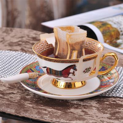 China Viable Newcomer Fine Bone China Ceramic Tea Coffee Cup And Saucer for sale