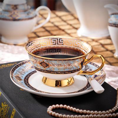 China Viable Nordic Style Bone China Ceramic Coffee Cup And Saucer Set for sale