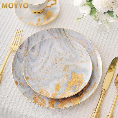 China Morden Luxury Dishes Sets Ceramic Dinnerware Other Dinnerware White Dinner Plate for sale