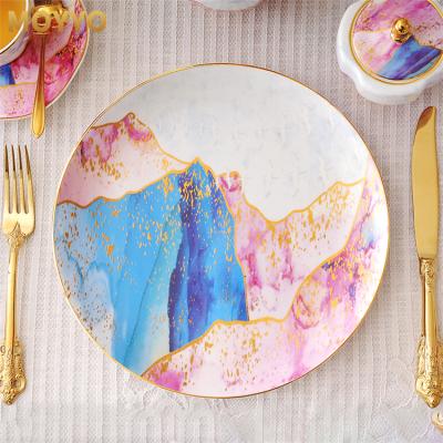 China Morden Tableware Luxury Wholesale Dinnerware Ceramic Dinner Dishes For Weddings for sale