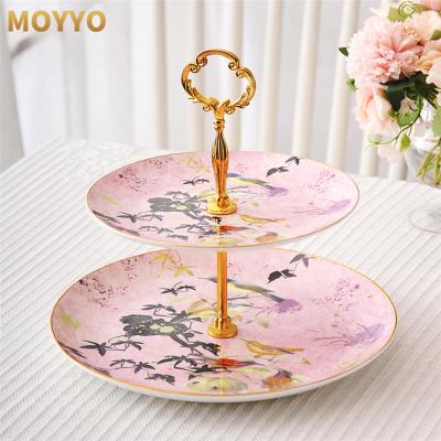 China Eco - Friendly Dessert Show Shiny Gold Stands Table Decorations Cake Stand For Wedding for sale