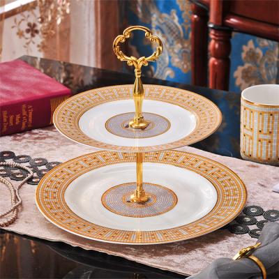 China Eco - Friendly Pattern Cake Mosaic Ceramic Cupcake Dessert Stand for sale