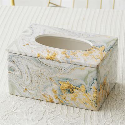 China Morden Luxury Fashionable Pattern Tissue Holder Paper Box With Cover for sale