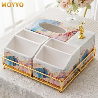 China Direct Selling Luxury Exquisite Production Morden Factory Empty Tissue Box 5 Paper Set for sale