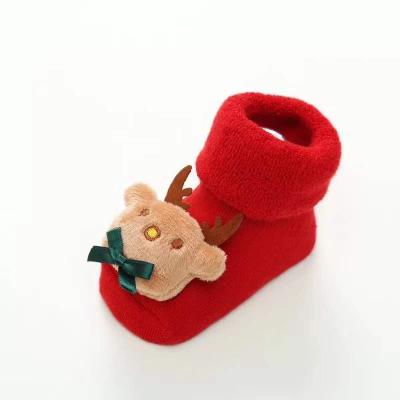 China Sustainable Cuteness Baby Sock High Quality Keep Warm Absorb Swest Baby Christmas Socks for sale