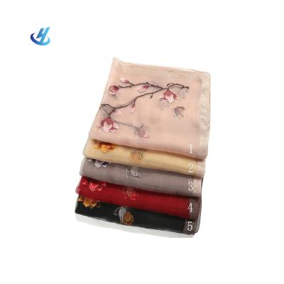 China Embroidery Silk Shawl Scarf Ladies Women Silk Scarf Silk Scarf for sale