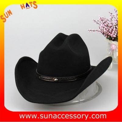 China Fashion hot sale Western cowboy hats for mens,100% Australia wool felt hats for boys for sale