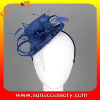 China 0914 fashion navy  sinamay fascinators caps for ladies  ,Fancy Sinamay fascinator  from Sun Accessory for sale