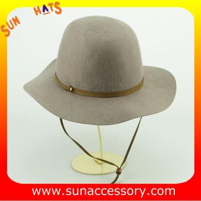 China 2047 Sun Accessory Wool felt floppy hats with neck tie ,Shopping online hats and caps wholesaling for sale