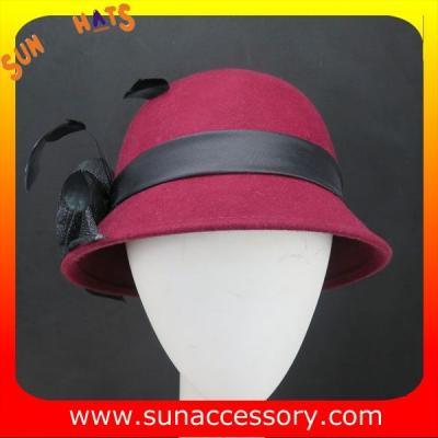 China 2323 Sun Accessory customized fashion winter wool felt lace  hats  ,women hats and caps wholesaling for sale