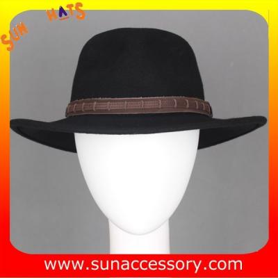 China 2050377 Sun Accessory customized  winter 100% wool felt fashion style fedora  hats  ,unisex hats and caps wholesaling for sale