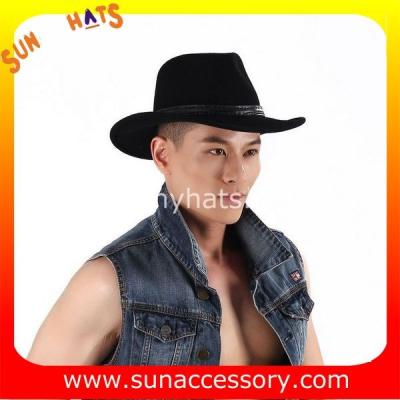 China 2050378 Sun Accessory customized  winter 100% wool felt trendy fashion cowboy  hats  ,unisex hats and caps wholesaling for sale