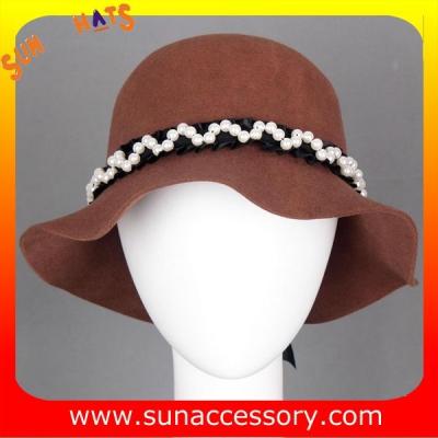 China 6090347 Sun Accessory customized  winner  fashion 100% wool felt clothe hats, women hats and caps wholesaling for sale