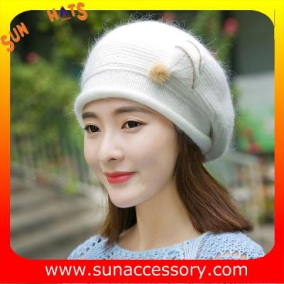 China QF17002  Sun Accessory customized fashion knitted beanie hats for ladies  ,Hats in stock MOQ only 3 pcs for sale