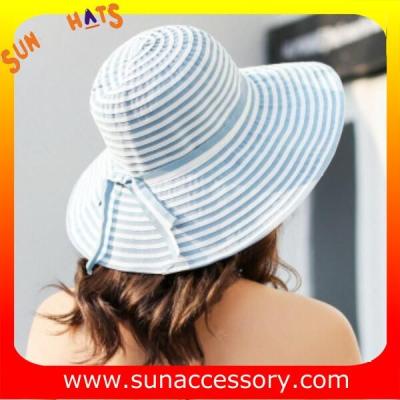 China AK17561 fashion Wide brim sunny beach paper straw floppy hats for womens in stock , promotion cheap hats . for sale