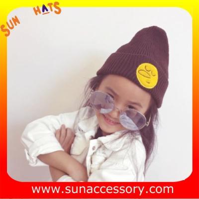 China AK170191 Sun Accessory fashion cheap winter knitted baby beanie hats for kids,MOQ only 3 pcs for sale