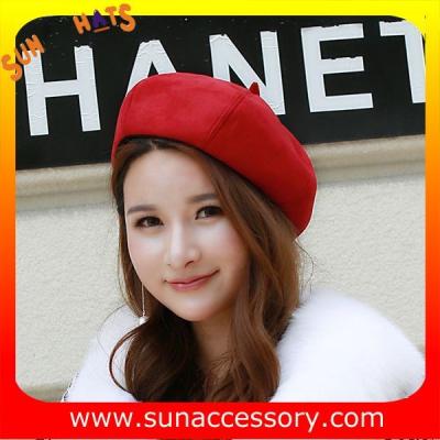 China QF17070 Sun Accessory customized corduroy beret hat ,ladies beret hat for sale