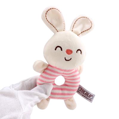 China 0-12 Months Baby Kids Jingles Toys Cartoon Baby Animal Plush Hand Bell Jingles Toy Baby Toys Gifts 25*21.8cm for sale