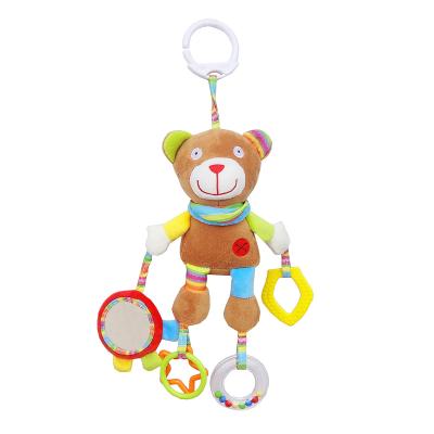 China Animal Model Doll Rattle Ring Bell Crib Stroller Hanging Toy Polyester Baby Toy for sale