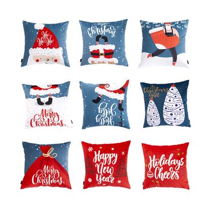 China Chinese Manufacturer Anti-static Christmas Decoration Pillowcase Printed Christmas Home Soft Pillow for sale