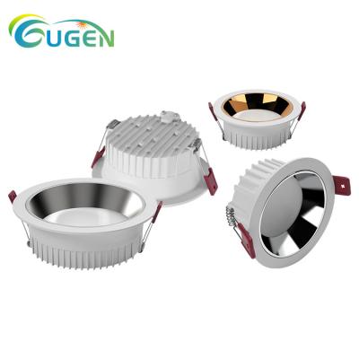 China 7w 12w 15w 24w modern high quality indoor commercial household aluminum plastic recessed led down light for sale