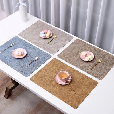 China Durable Waterproof Heat Insulation PU Leather Table Mate Placemat For Home Hotel for sale