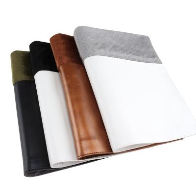 China Oilproof Spring And Summer Horse Hair Splicing Mat Creative Leather Table Mat Sample Room Table Solid Color Heat Insulation Mat for sale