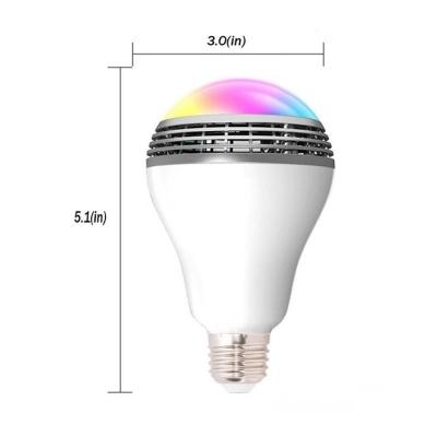 China Intelligent color changeable LED music speaker bulb , with remote controller for sale