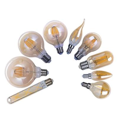 China Decorative G125 Glass 4W 12W E27 Filament Bulb warm light CA10 BA10 C35 C37 ST64 LED vintage Resident Lighting for sale