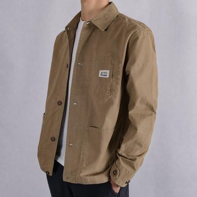 China 100% cotton brand waterproof jacket for men spring fashion jackets men's jackets casual comfortable men's solid jackets male Chaqueta for sale