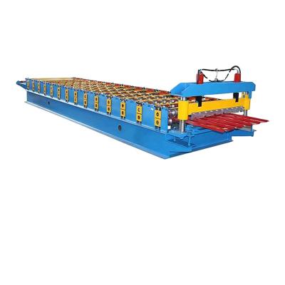 China Hotels Trapezoidal Custom Color Steel Forming Machine Corrugated Ibr Roofing Tile Making Machinery for sale