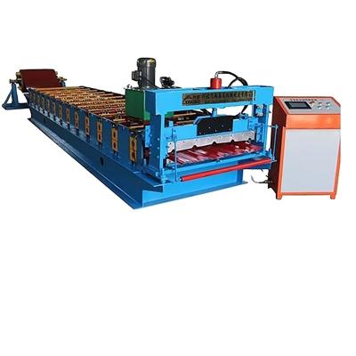 China Hydraulic Type IBR Trapezium Roof Sheet Hotels Work Roll Forming Tile Making Machinery for sale