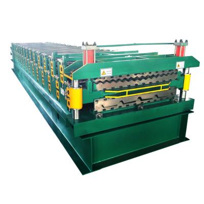 China Hotels Double Layer Corrugated Metal Roofing Sheet Roll Forming Machine Roofing Sheet Tile Making Machine Price for sale