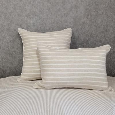 China Anti Dust Mites Comfortable French Linen Luxury Stripe Cushion Covers China High Quality Manufacturer for sale