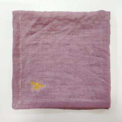 China Other China Manufacturer Factory Price High End Durable Purple Embroidered Cotton Feel Linen Towels for sale