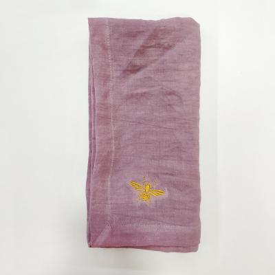 China Other Unique Design 18*18 Gauze Custom Embroidered Linen Napkins China Manufacture Quality Fashion for sale