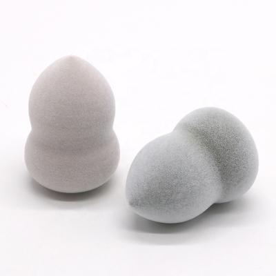 China Flocking Gourd Shape Customized Eco Velvet Microfiber Soft Powder Puff Flocking Makeup Sponge Beaury Factory for sale