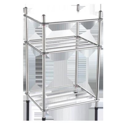 China Sustainable Design Kitchen Metal Rack Kitchen Storage Shelf Household Products Dish Organizer Drying Rack With Water Tray for sale