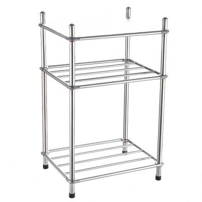 China Viable Factory Popular Stainless Steel Kitchen Storage Rack Kitchen Spice Rack/Countertop Shelf Rack Canister For Seasoning Bottles for sale