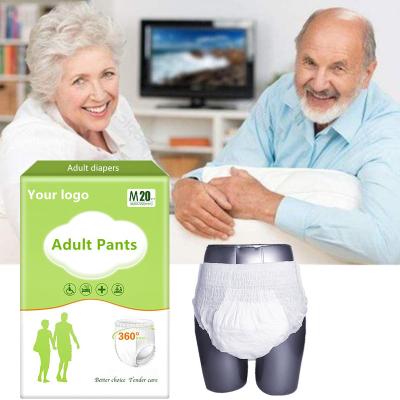 China Cheap Wholesale Printed Price OEM Deep Feel Free Printed Adult Baby Pull Up Diaper Up Bulk Type Panty Diapers for sale