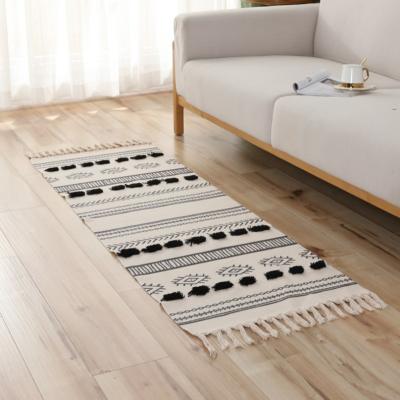 China Bohemia Washable Printed Hand Embellished Area Rug Floor Mat For Living Room Decoration Woven Rug for sale