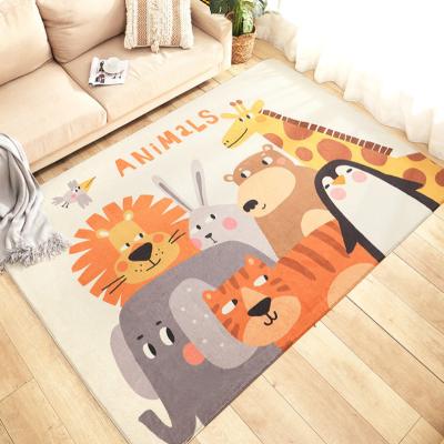 China INS Lamb Fleece Cartoon Lamb Living Room Rug And Blankets Bedroom Floor Washable Carpet for sale