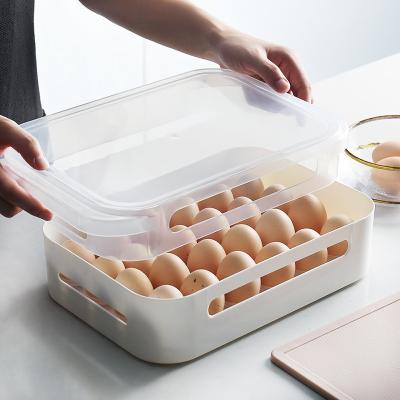 China Freshness Preservation Wholesale Hot Sales Plastic Storage Box For Egg Refrigerator Drawer Container Egg Rack for sale