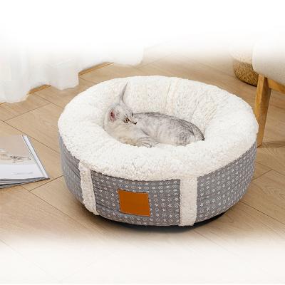 China 2021 Pet Cat Bed House Winter Warm Breathable Faux Fur Sofa Bed For Cat for sale