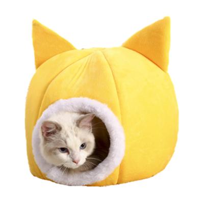 China New Arrival Cat Nest Cat Bed Warm Partially Enclosed Pet Kennel Breathable Seasons All Available Plush Cat House for sale