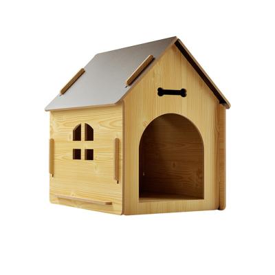 China Wholesale Viable Detachable Wooden Outdoor Cabin Cat House Dog House Indoor Pet Kennel Villa for sale