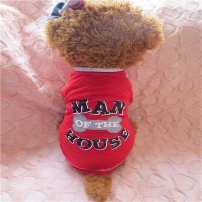 China Viable Parisian Security Dog Cat Clothes Tees Us Pet Clothes Cotton Pony Vest Pet Clothes for sale